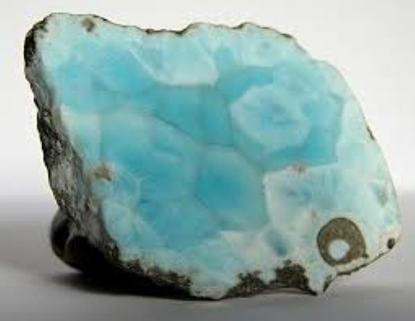 A picture of a beautiful auqa larimar stone